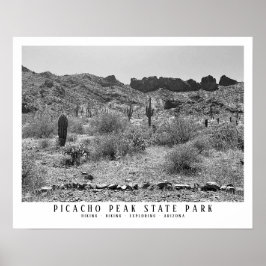 Arizona Desert Picacho Peak State Park Äventyr Poster