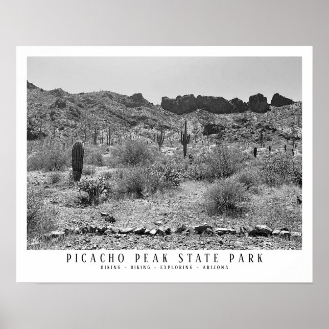 Arizona Desert Picacho Peak State Park Äventyr Poster (Framsidan)
