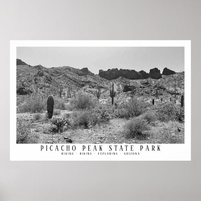 Arizona Desert Picacho Peak State Park Exploring Poster (Framsidan)