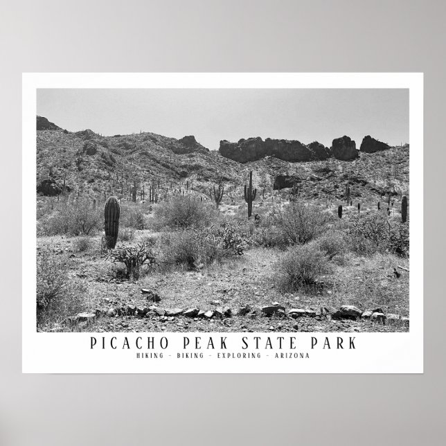 Arizona Desert Picacho Peak State Park Hiking Lg Poster (Framsidan)
