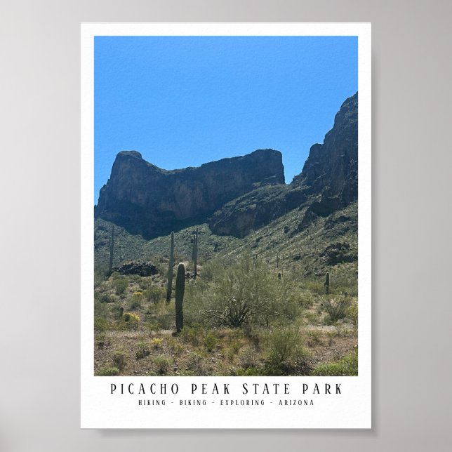 Arizona Desert Picacho Peak State Park Keepsaké Poster (Framsidan)
