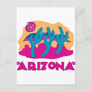 Arizona Desert Rosa Vykort