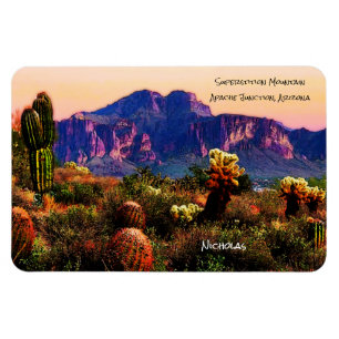 Arizona Desert Scenery Superstition Mountain Magnet