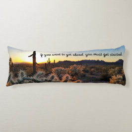 Arizona Desert Sunset Cactus - inspirationsljudet Kroppskudde