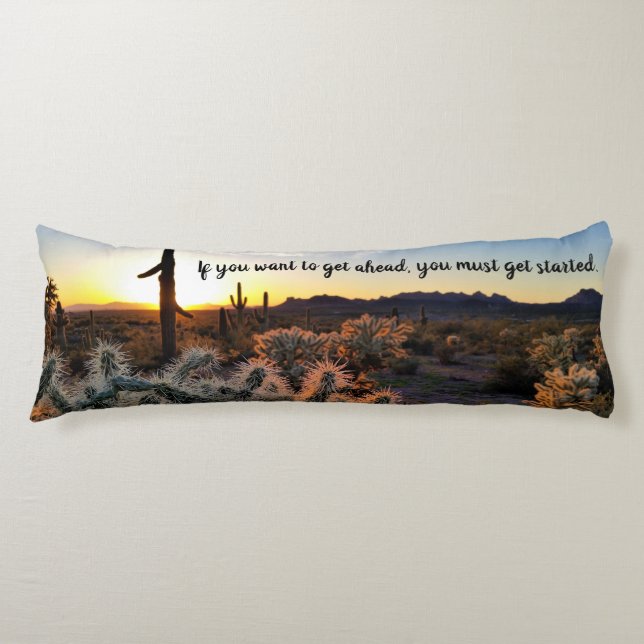 Arizona Desert Sunset Cactus - inspirationsljudet Kroppskudde (Framsidan)