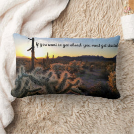 Arizona Desert Sunset Cactus - inspirationsljudet Lumbarkudde