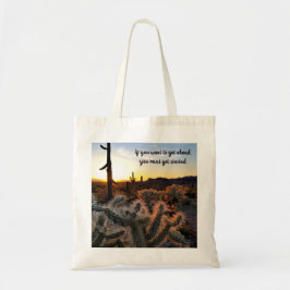 Arizona Desert Sunset Cactus - inspirationsljudet Tygkasse