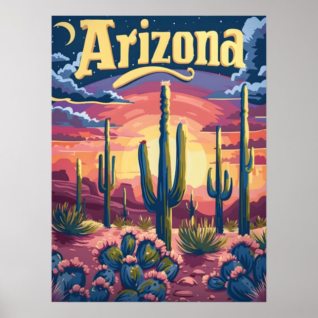 Arizona Desert Sunset Poster (Framsidan)