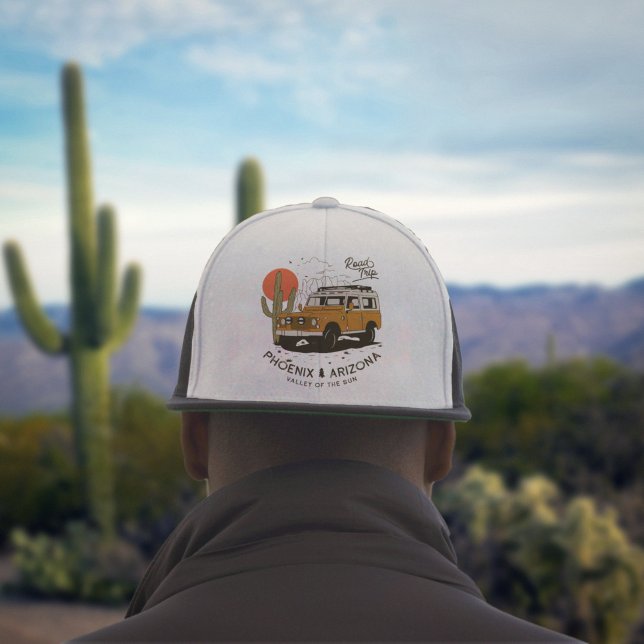 Arizona Desert Sunset Road Resa Cactus Phoenix Keps (Arizona Desert Sunset Road Trip Cactus Phoenix Trucker Hat)