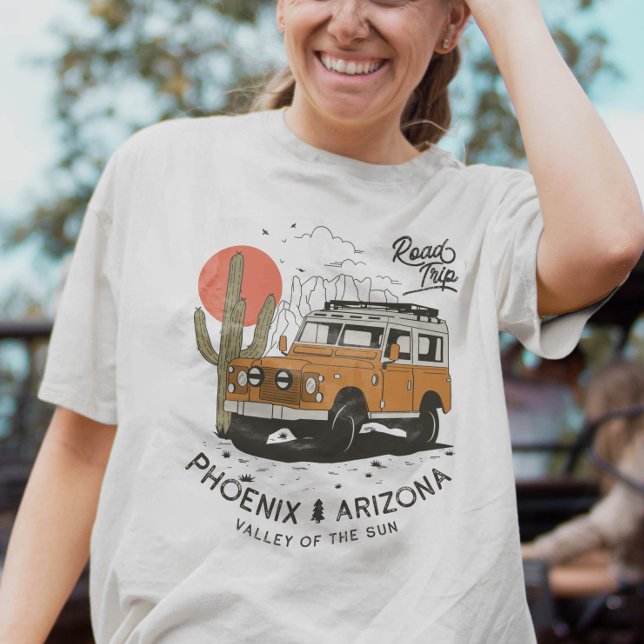 Arizona Desert Sunset Road Resa Cactus Phoenix T Shirt (Arizona Desert Sunset Road Trip Cactus Phoenix T-Shirt)