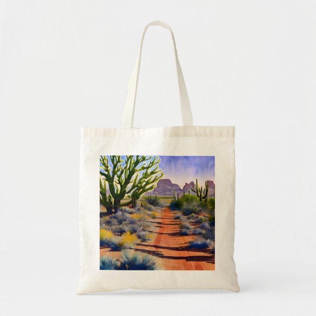 Arizona Desert Tote Bag Tygkasse (Framsidan)