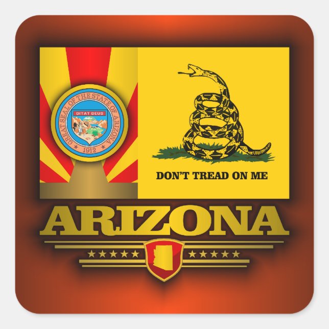 Arizona (DTOM) Fyrkantigt Klistermärke (Framsida)