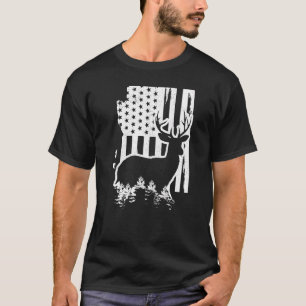 Arizona Elk Jakt Statskarta Amerikansk Flagga Patr T Shirt