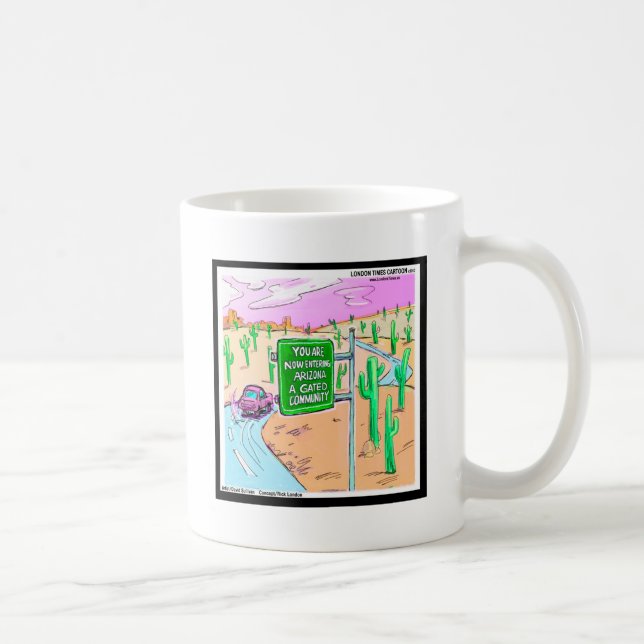 Arizona: En inhägnad gemenskap Roliga presenter &  Kaffemugg (Höger)