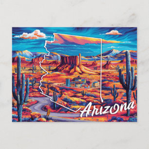 Arizona: En vibrant Firande Vykort