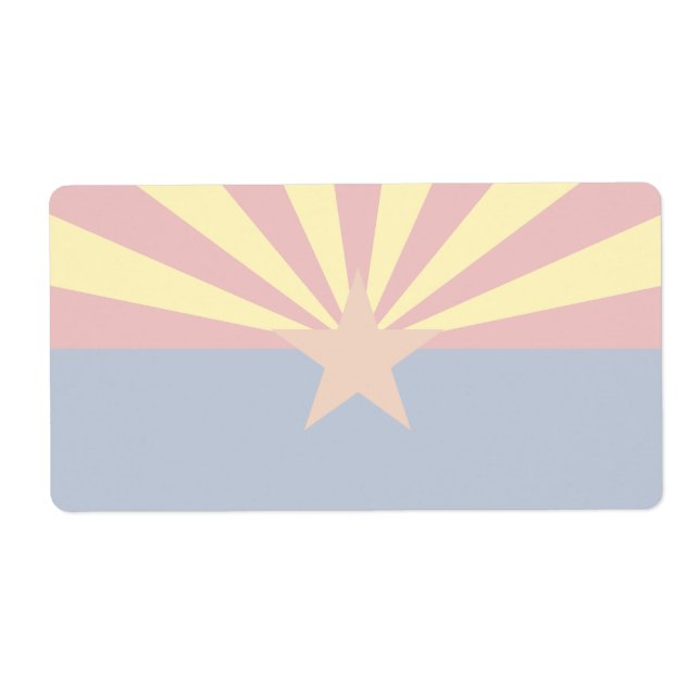 Arizona Faint Flagga Shipping Label Fraktsedel (Framsidan)