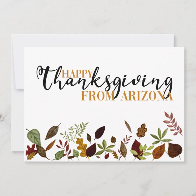 Arizona Fall Foliage Thanksgiving Card Julkort (Framsida)