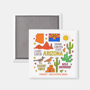 Arizona Familjeresa Minnessak Anpassad Magnet