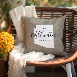 Arizona Family Monogram-staten Dekorativ kudde