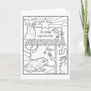 arizona färg me collage helgkort