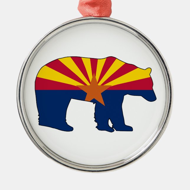 Arizona Flag Bear Julgransprydnad Metall (Framsidan)