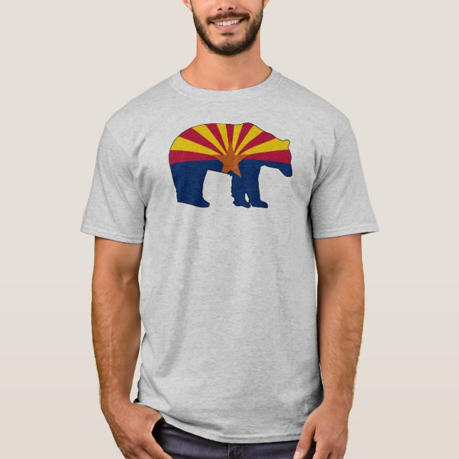 Arizona Flag Bear T Shirt (Framsida)