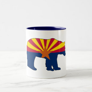 Arizona Flag Björn Två-Tonad Mugg
