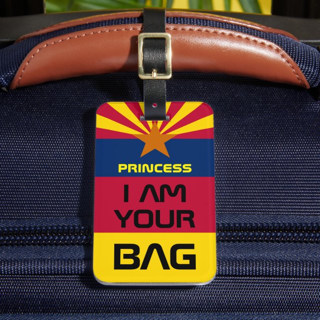 Arizona Flagga & America Stater, USA/Personlig Bagagebricka (Framsida Insitu 2)