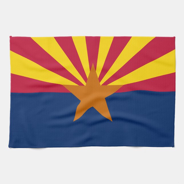 Arizona Flagga & Arizona State USA decor/sportfant Kökshandduk (Horisontell)