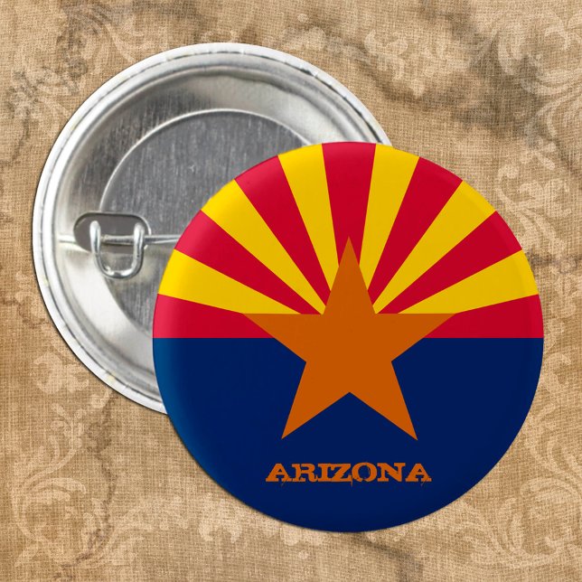 Arizona Flagga & Arizona State USA mode/sport fläk Knapp (Skapare uppladdad)