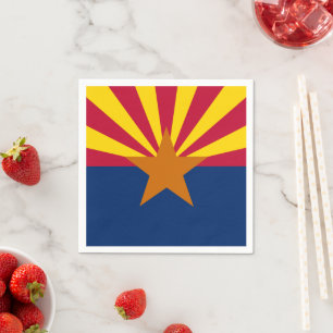 Arizona Flagga & Arizona State USA party /sport fl Pappersservett