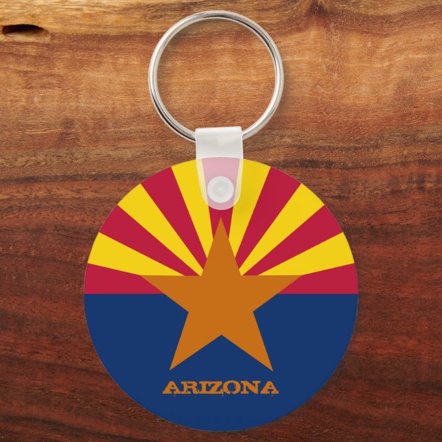 Arizona Flagga & Arizona State USA, resor/sport Nyckelring (Framsida)