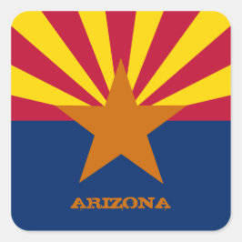 Arizona Flagga & Arizona State USA Sälar /sport fl Fyrkantigt Klistermärke