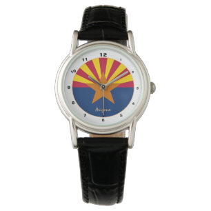 Arizona Flagga & Arizona trendig mode USA /design Armbandsur