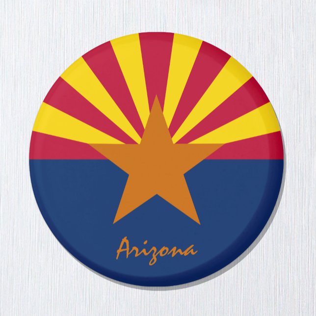 Arizona flagga & Arizona USA - resor/sportfantaste Magnet (Skapare uppladdad)