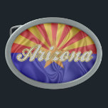 Arizona Flagga Bälte Buckle<br><div class="desc">Arizona Flagga med flyttbar text och mappar. enkel ändå fantastisk :)</div>