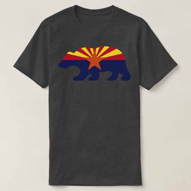Arizona Flagga Bear Shape T Shirt (Design framsida)