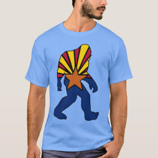 Arizona flagga bigfoot yeti sasquatch t shirt