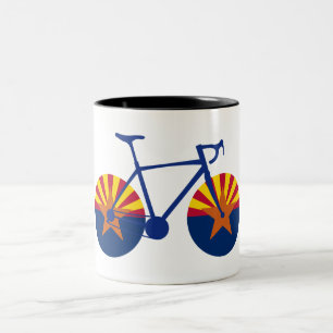 Arizona Flagga Cykling Två-Tonad Mugg