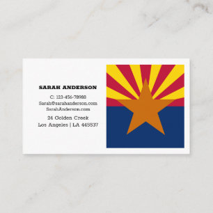 Arizona Flagga Elegant Affärskort / USA Visitkort