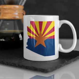 Arizona Flagga Färg Kaffemugg
