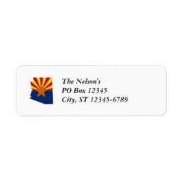 Arizona Flagga Färg Returadress Etikett