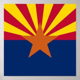 Arizona Flagga Fyrkant Poster