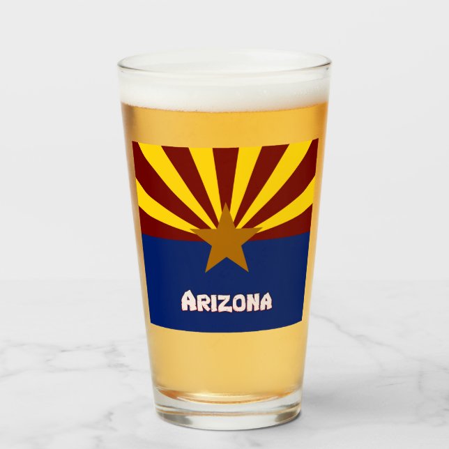 Arizona flagga glaskopp (Framsida fylld)