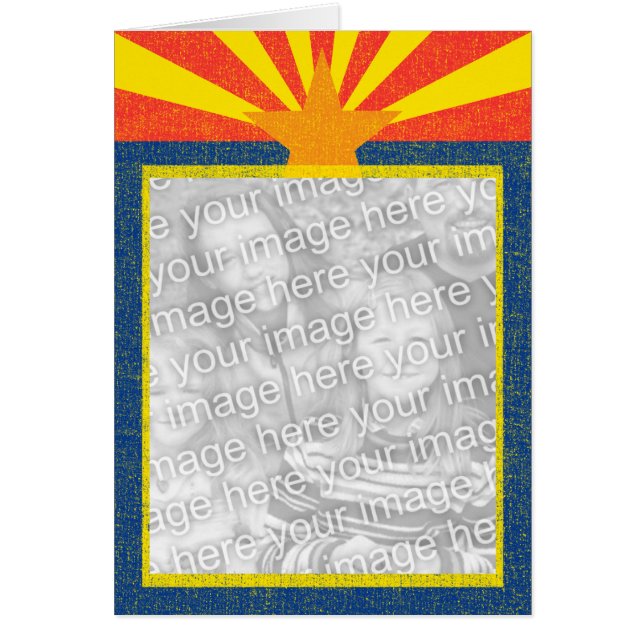 arizona flagga hälsningskort (Framsidan)