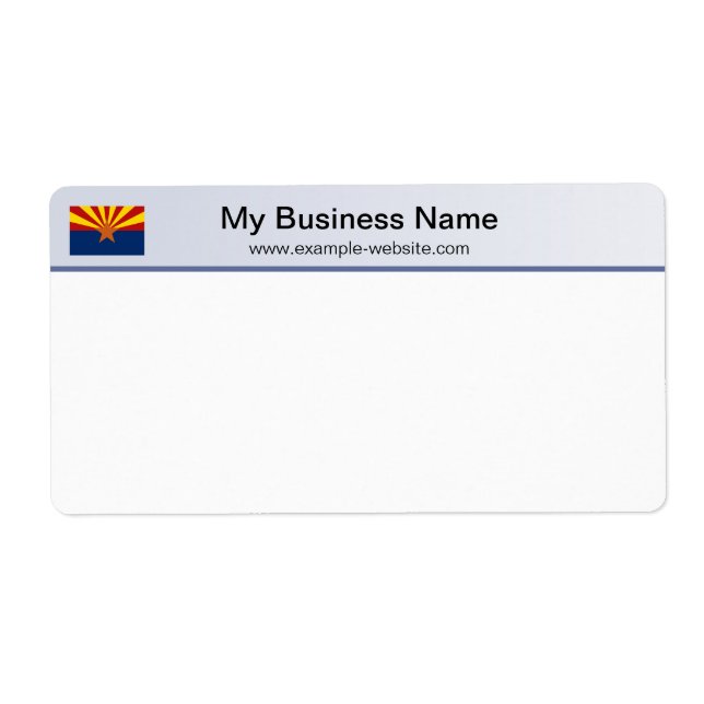 Arizona Flagga Header Shipping Label Fraktsedel (Framsidan)