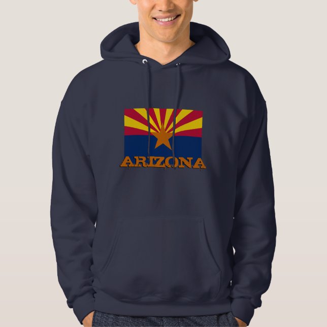 Arizona Flagga Hoodie, Patriots USA, Arizona Hoodie (Framsida)