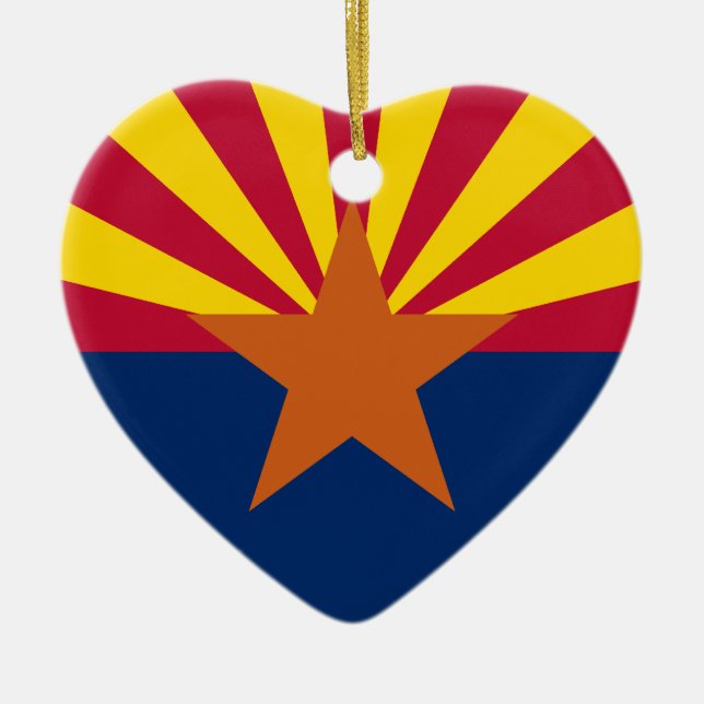 Arizona Flagga Julgransprydnad Keramik (Framsidan)