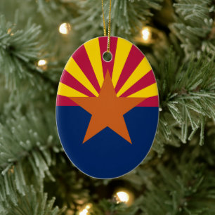 Arizona Flagga Julgransprydnad Keramik