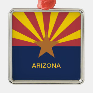 Arizona Flagga Julgransprydnad Metall